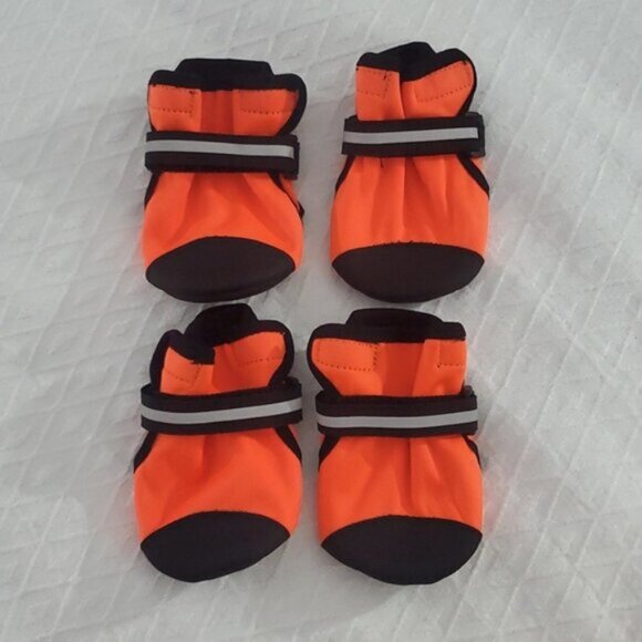 Limited Edition Waterproof Dog Neon Reflective Protective Boots 4 piece Size L - Picture 1 of 14